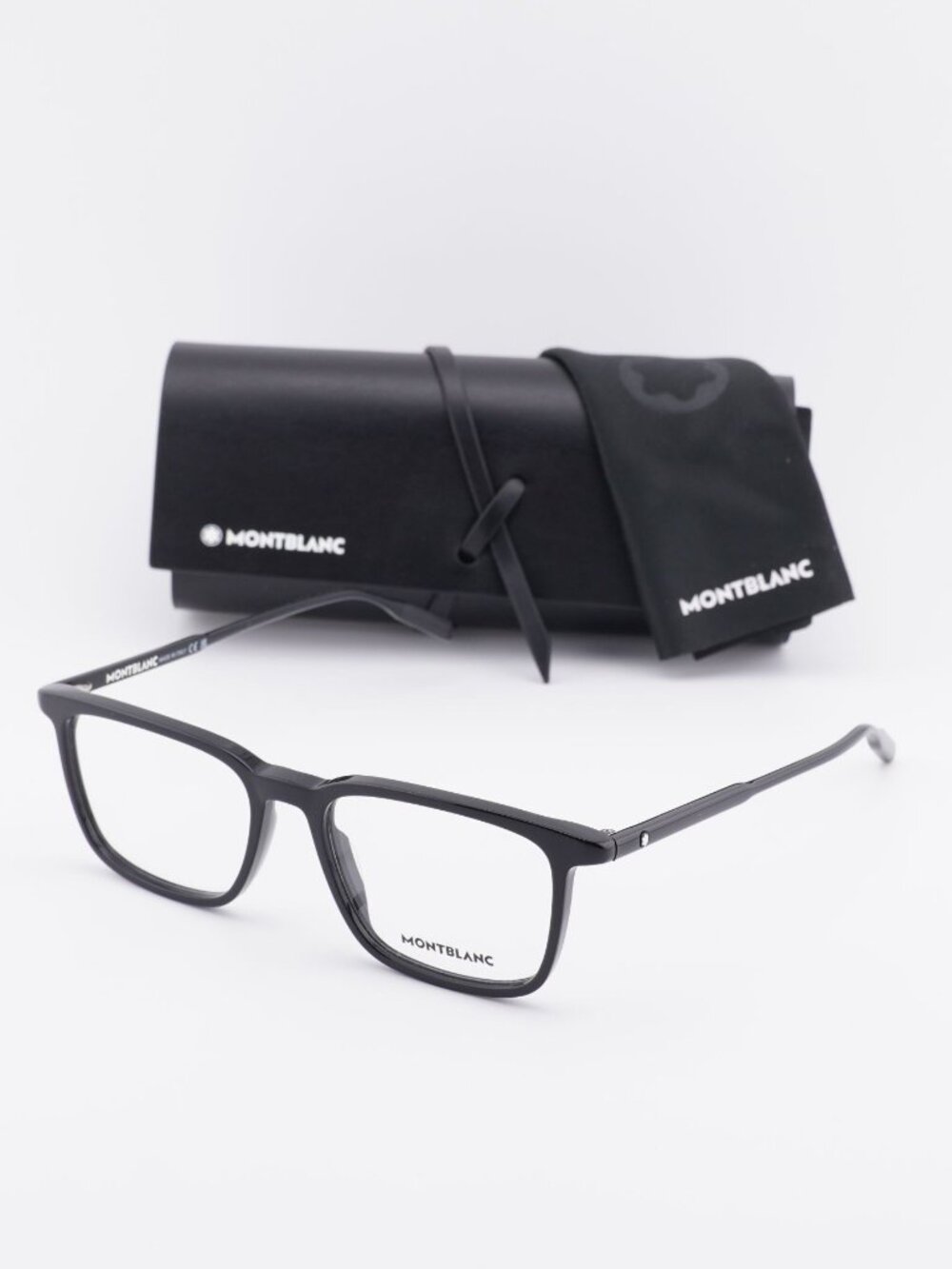 Montblanc MB0197O 001 Rectangle Eyeglasses 53mm – Black